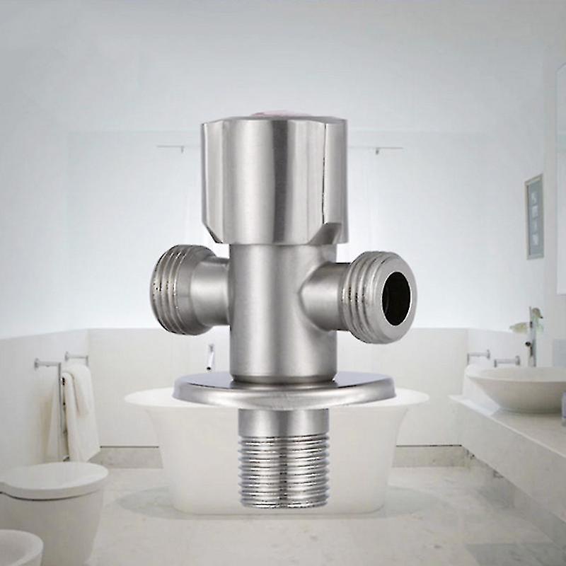 Stainless Steel Angle Valves Bathroom Sink Faucet Slotted Water Stop Valves