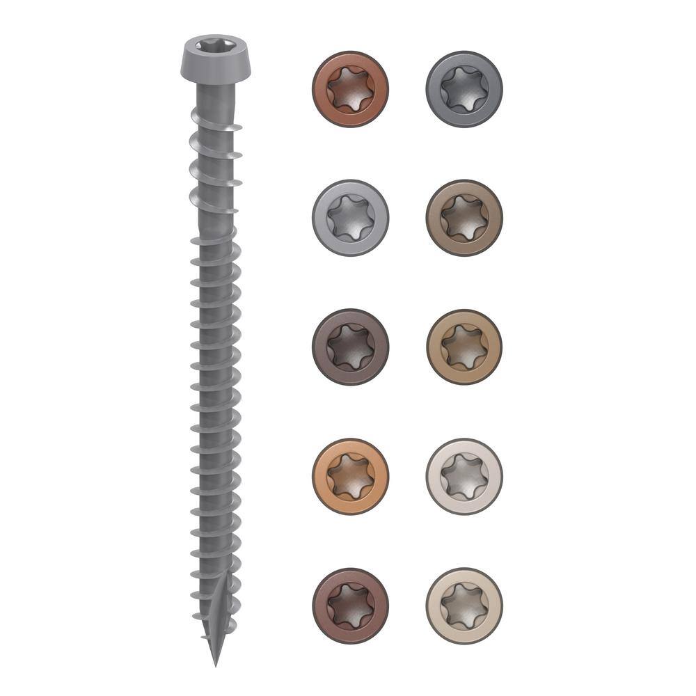 CAMO #10 2-12 in. Gray Star Drive Trim-Head Composite Deck Screw (350-Count) 0349454