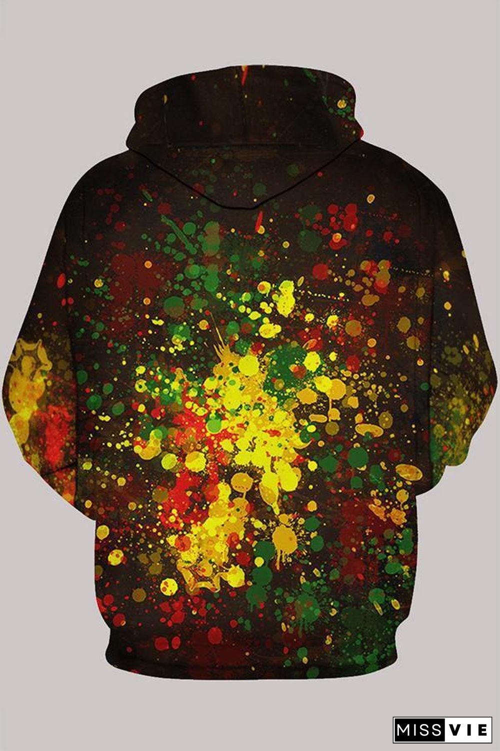 Street 3D Multicolor Digital Printed Hooded Sweatshirt