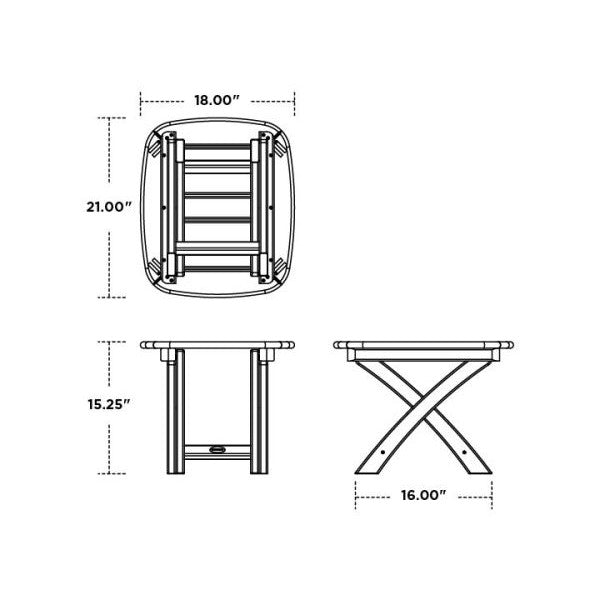 Polywood Nautical Outdoor Side Table