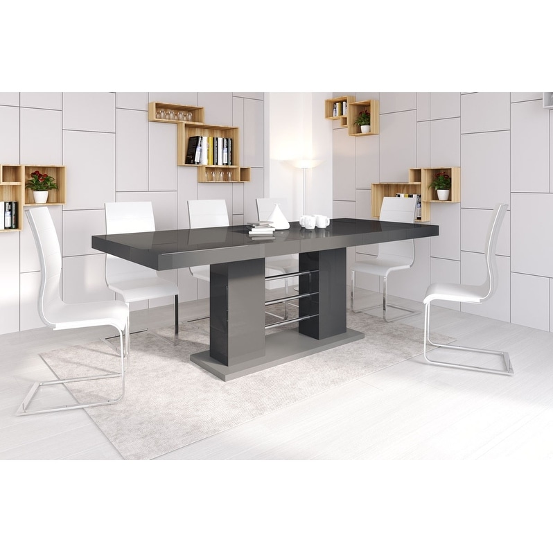 LINOSA High Gloss Dining Table with Extension