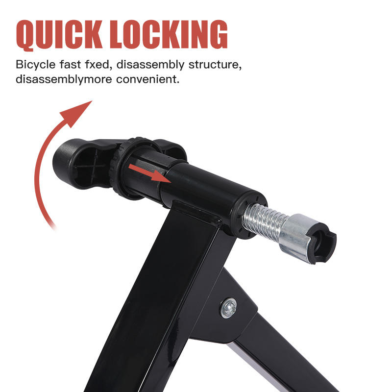 Save Space  Fluid Bike Trainer Stand for Indoor Riding Portable Stainless Steel Indoor Trainer Noise Reduction