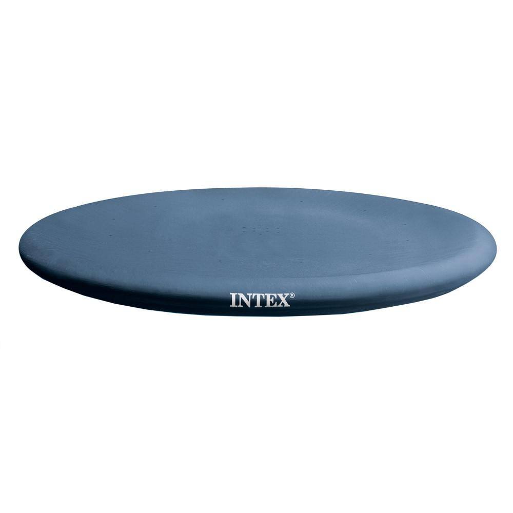 Intex 13 ft. Round PVC Vinyl Easy Set Above Ground Rope Tie Leaf Pool Cover 28026E