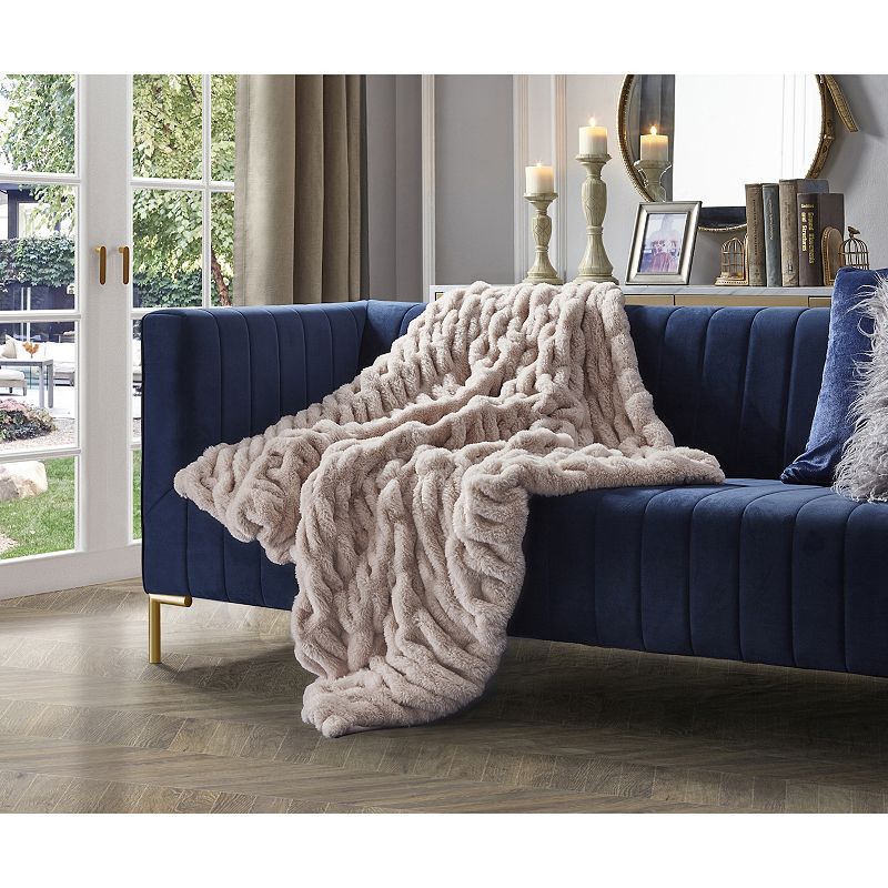 Boaz Knit Throw Silky Ruched