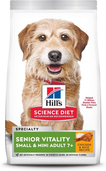 Hill's Science Diet Adult 7+ Senior Vitality Small and Mini Chicken and Rice Recipe Dry Dog Food