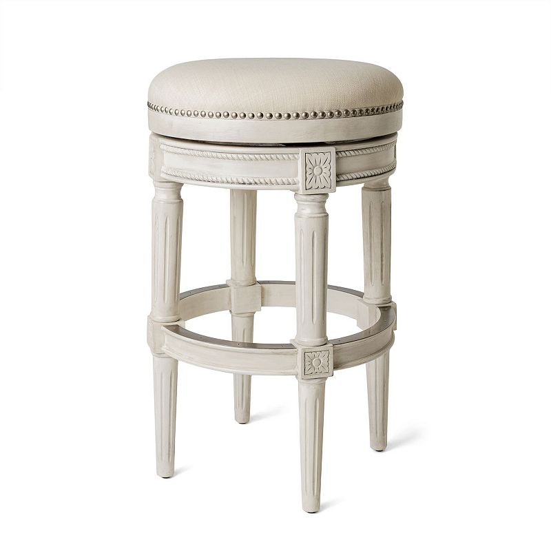 Maven Lane Pullman Backless Bar Stool In Reclaimed Oak Finish