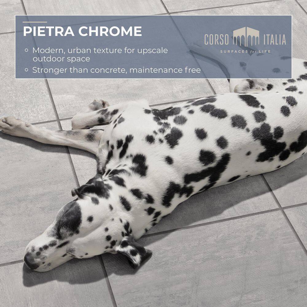 Corso Italia Pietra Chrome 24 in. x 48 in. x 0.75 in. Porcelain Paver 610010004652