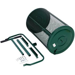 Cesicia 24 in. T Shaped Handle Metal Mesh Peat Moss Spreader Compost Spreader in Green M23od526Mc05