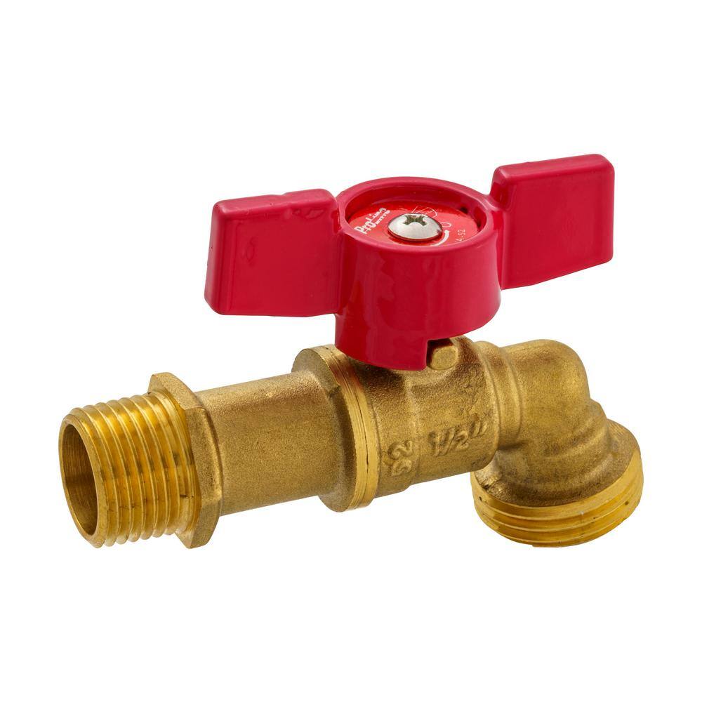 ProLine Series 12 in. x 34 in. Brass MPTSWT x MHT Quarter-Turn Hose Bibb 103-023HN