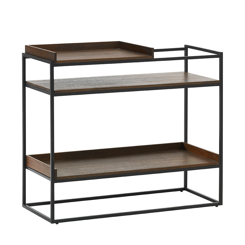 RIVOLI Display Unit Console 90cm - Smoked Oak / Black