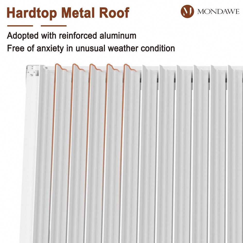 10 x 10 ft Outdoor Louvered Pergola in Aluminum with Adjustable Roof