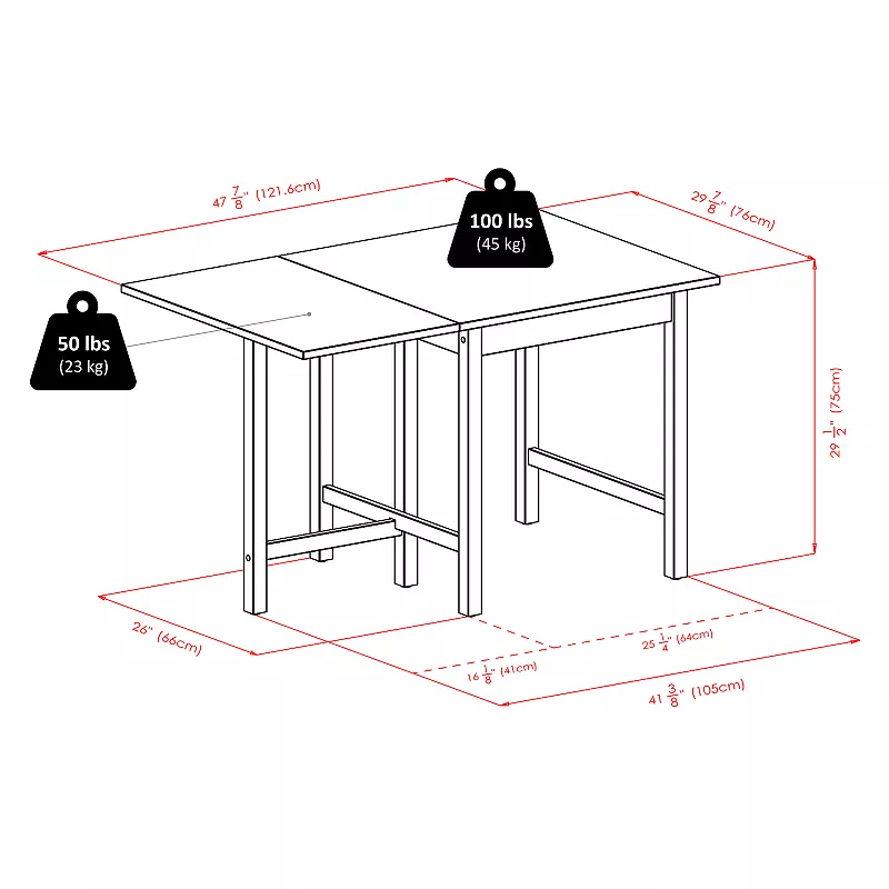 Winsome Lynden Drop Leaf Dining Table