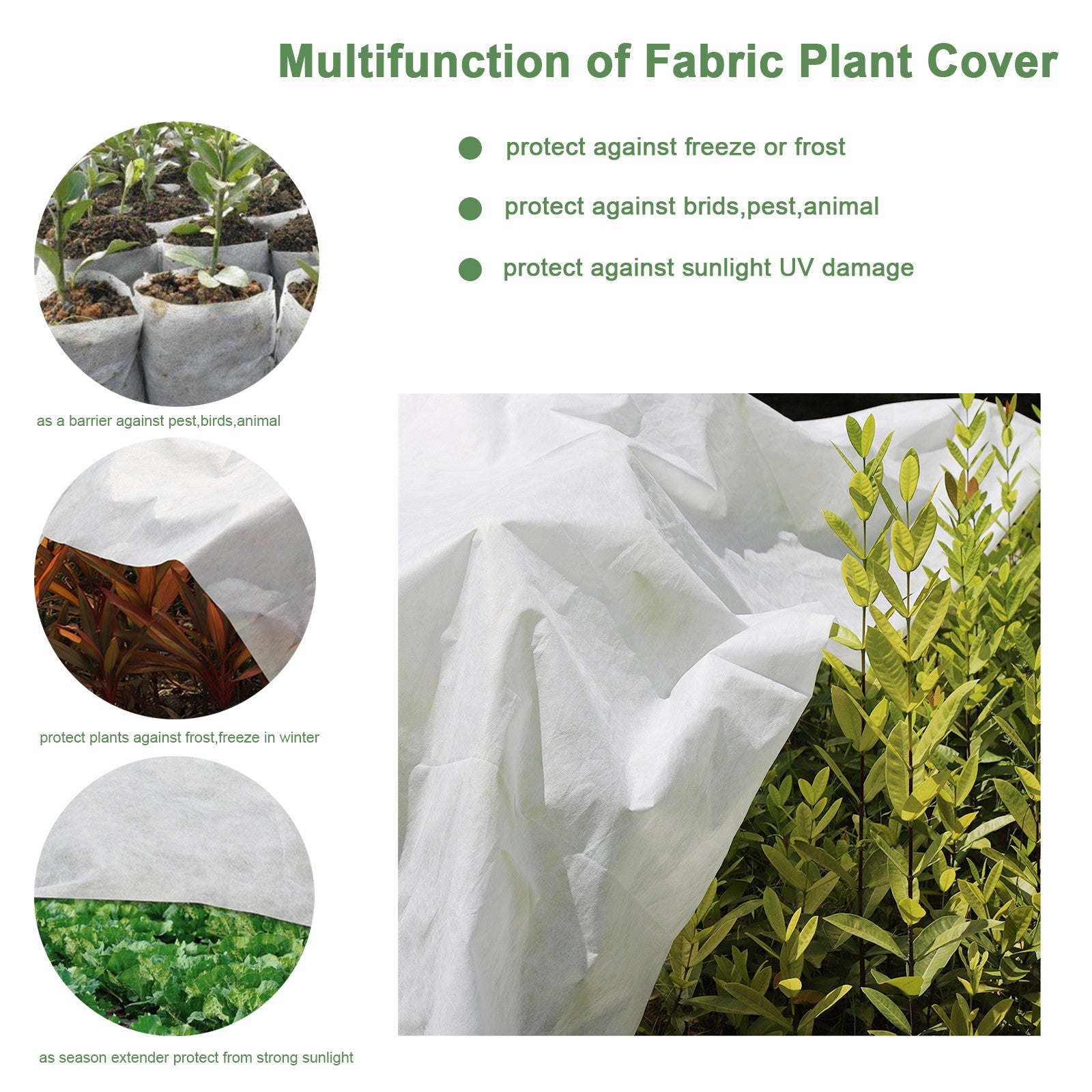 BToBackyard Weed Weeding Cloth Landscape Barrier Non-woven Fabric Degradable Film Garden Control Heavy Duty Ground Plant Covers