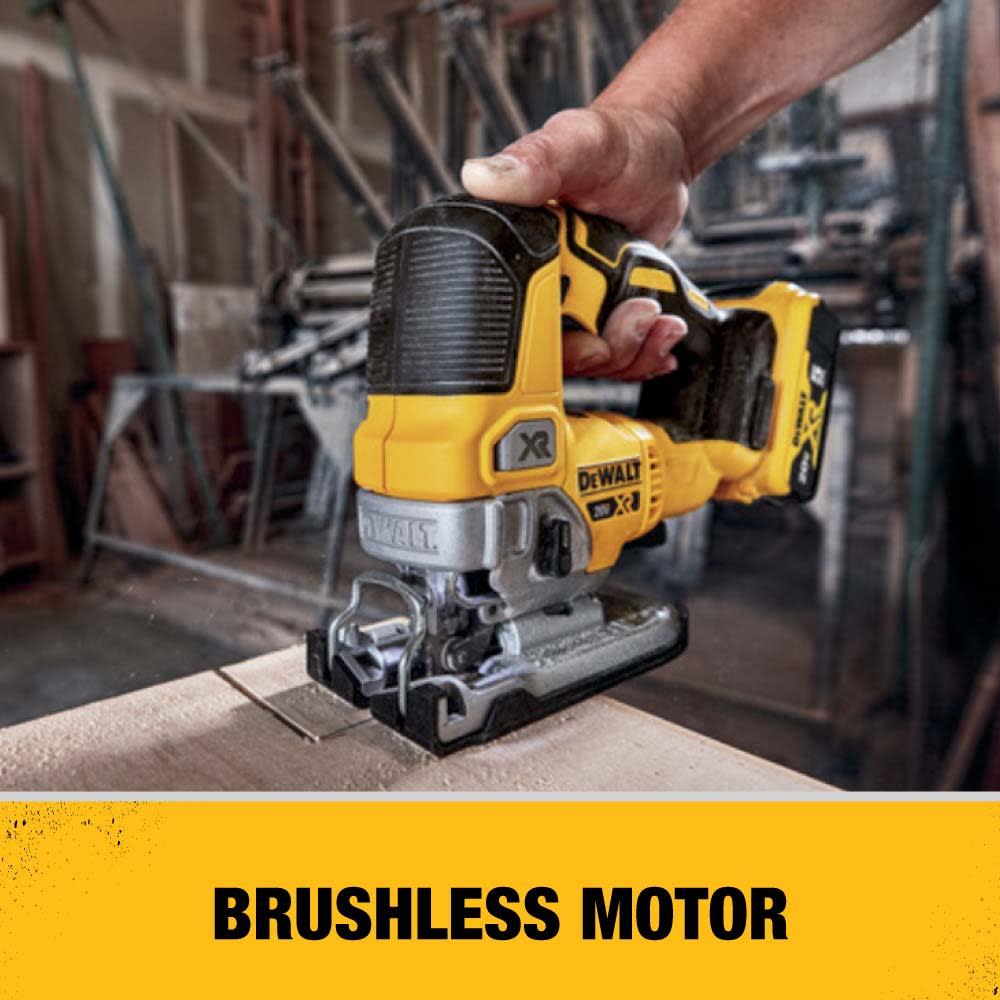 DEWALT XR 20-Volt Max Brushless Variable Speed Keyless Cordless Jigsaw (Battery Included) Kit ;