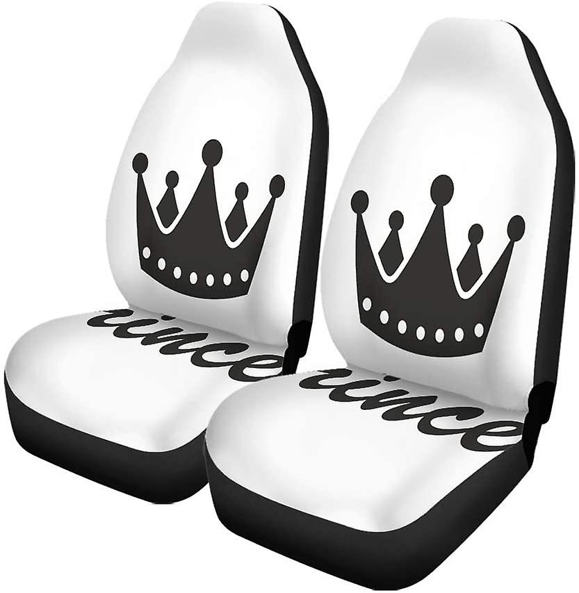 Set Of 2 Car Seat Covers Princess Universal Auto Front Seats Protector Fits For Car，suv Sedan，truck