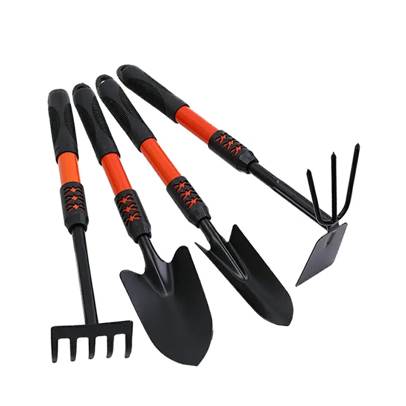 Multifunction Heavy Duty Garden Trowel Transplanter Rake Hoe Tools Set with Non Slip Grip Handle