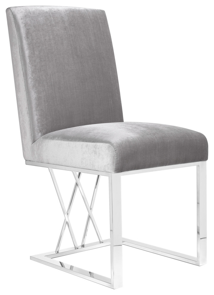 Alaska Dining Chair Double  quotX quotLegs   Contemporary   Dining Chairs   by Home Gear  Houzz