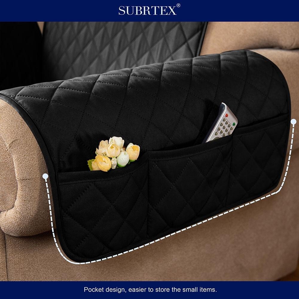 Subrtex Reversible Sofa Slipcover with Elastic Straps Furniture Protector for Pet