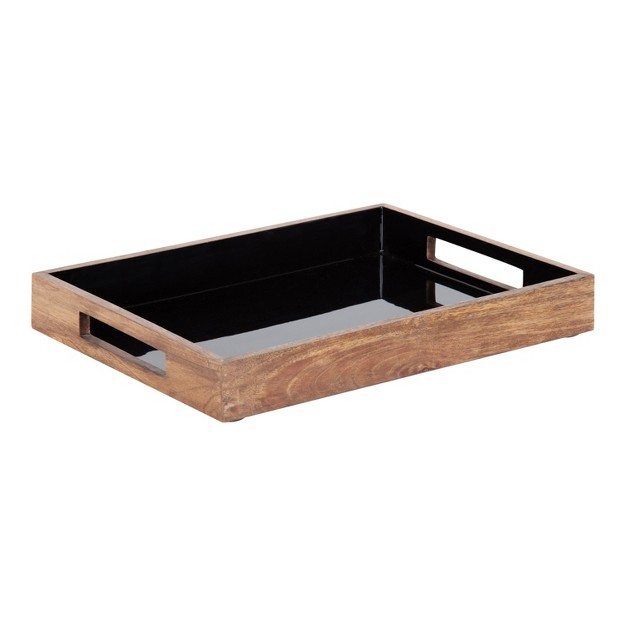 Kate And Laurel Ehrens Tray 13x17 Natural And Black