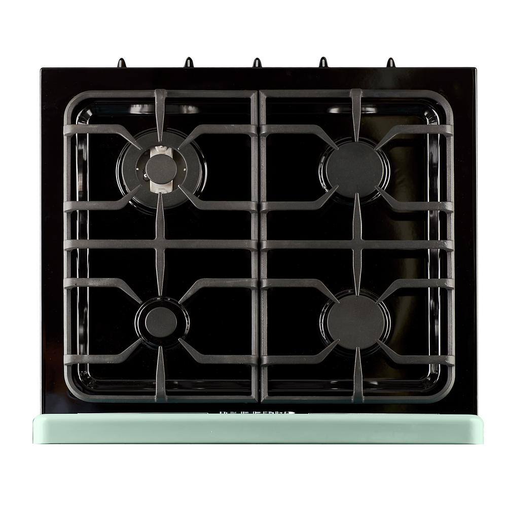 Unique Appliances Classic Retro 30 in. 3.9 cu. ft. Retro Gas Range with Convection Oven in Summer Mint Green UGP-30CR LG