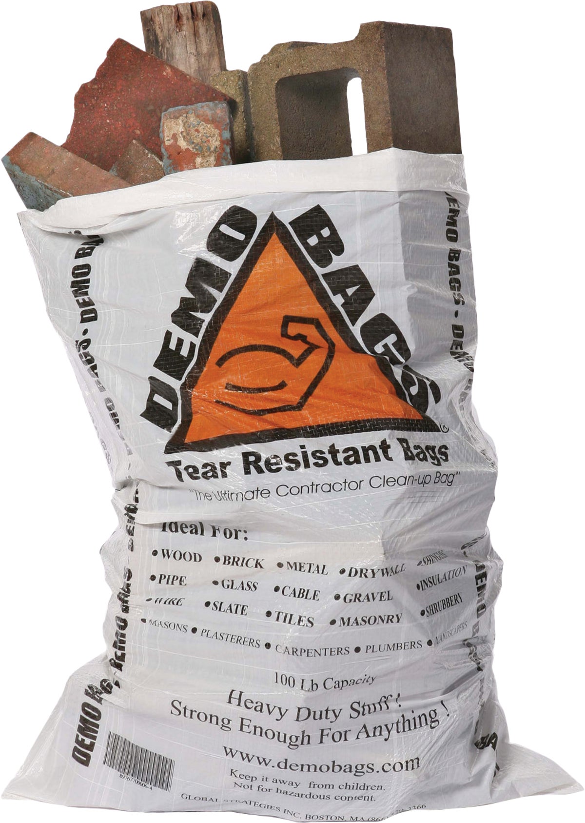 Demo Bag Contractor Trash Bag 42 Gal. White (5-Count)