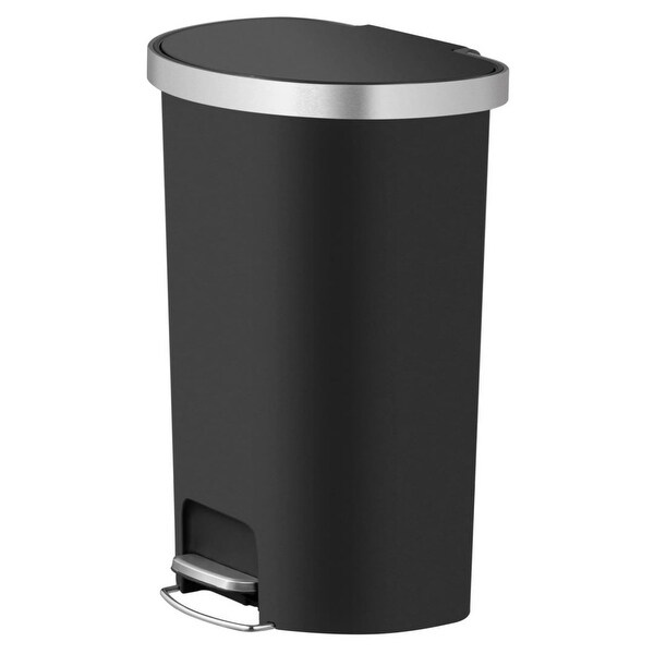 14.5-gal Plastic Semi Round Kitchen Step Trash Can