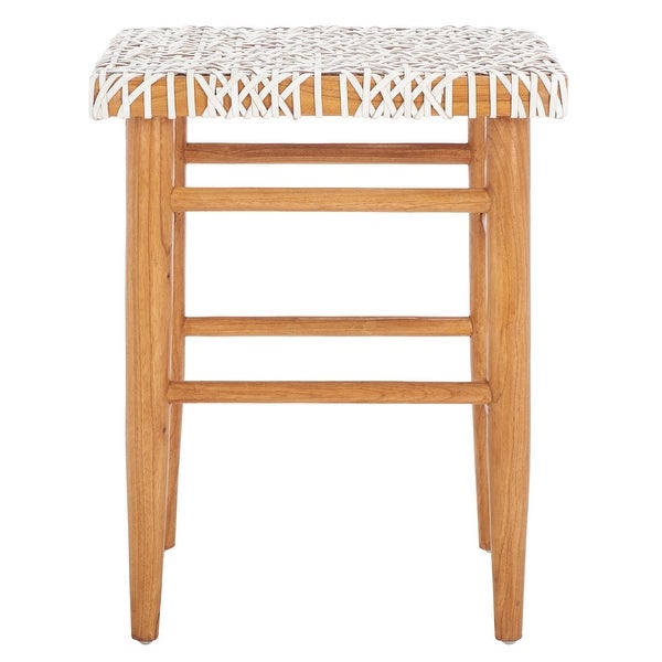 SAFAVIEH Kaleo Woven Leather Counter Stool - 19