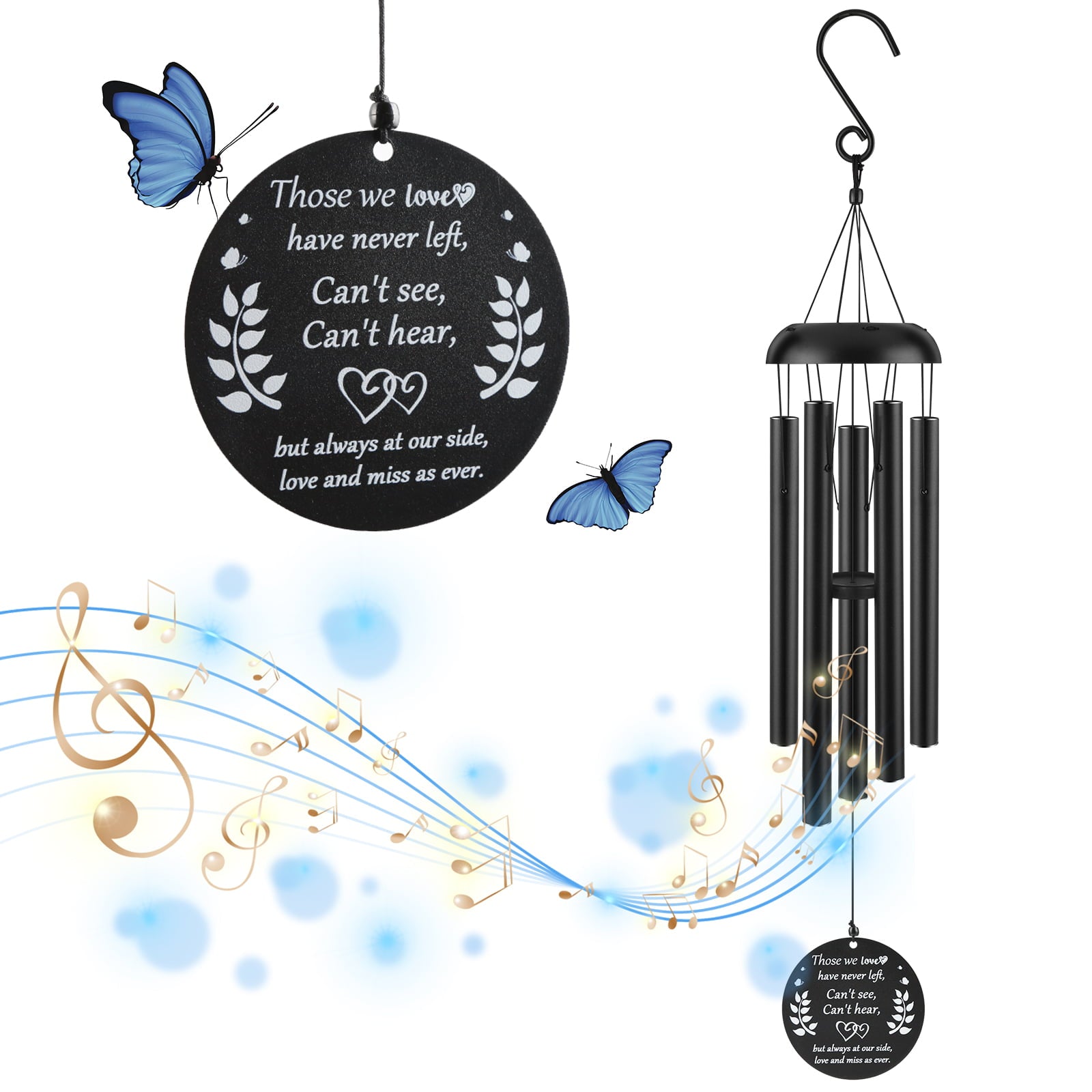 Sympathy Wind Chimes Soothing Melodic Tones Memorial Wind Chimes for Loss of a Loved One Prime Sympathy/Memorial Gift 32 Inches