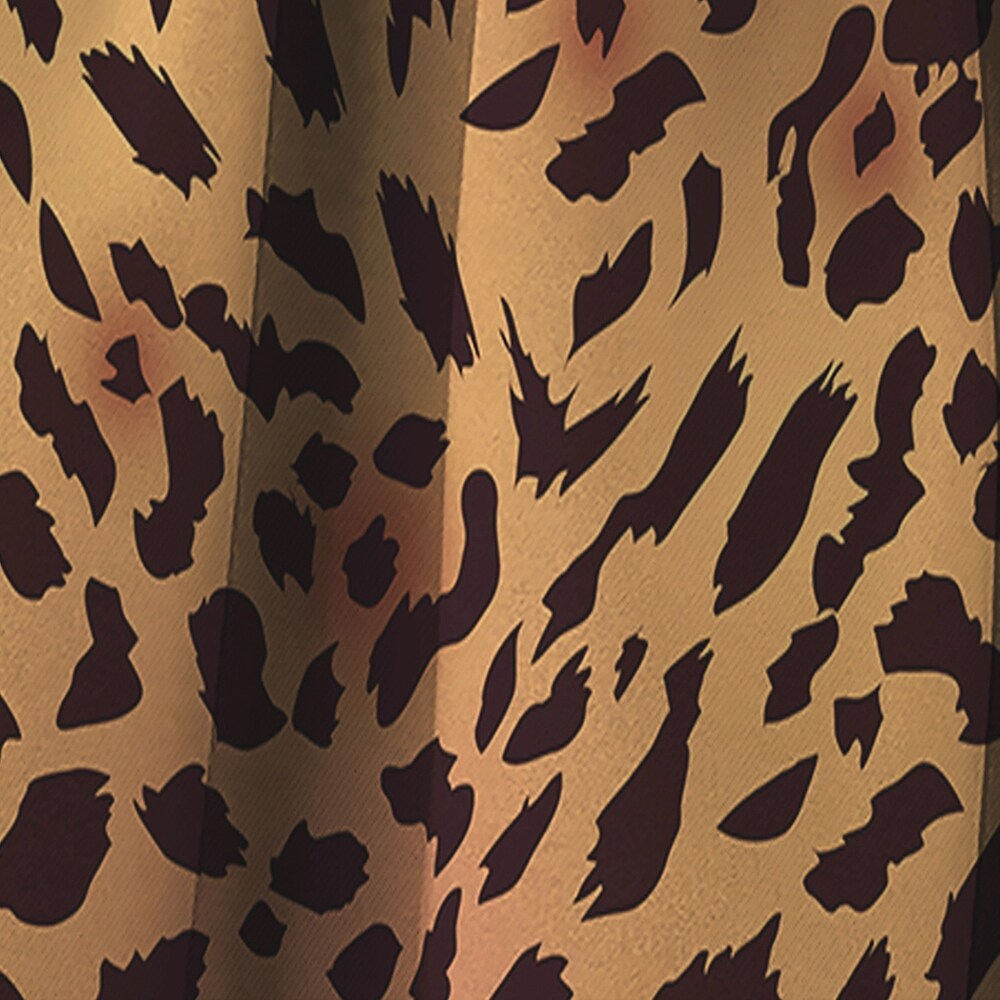 Designart 'Leopard Fur Safari III' Mid Century Modern Blackout Curtain Single Panel