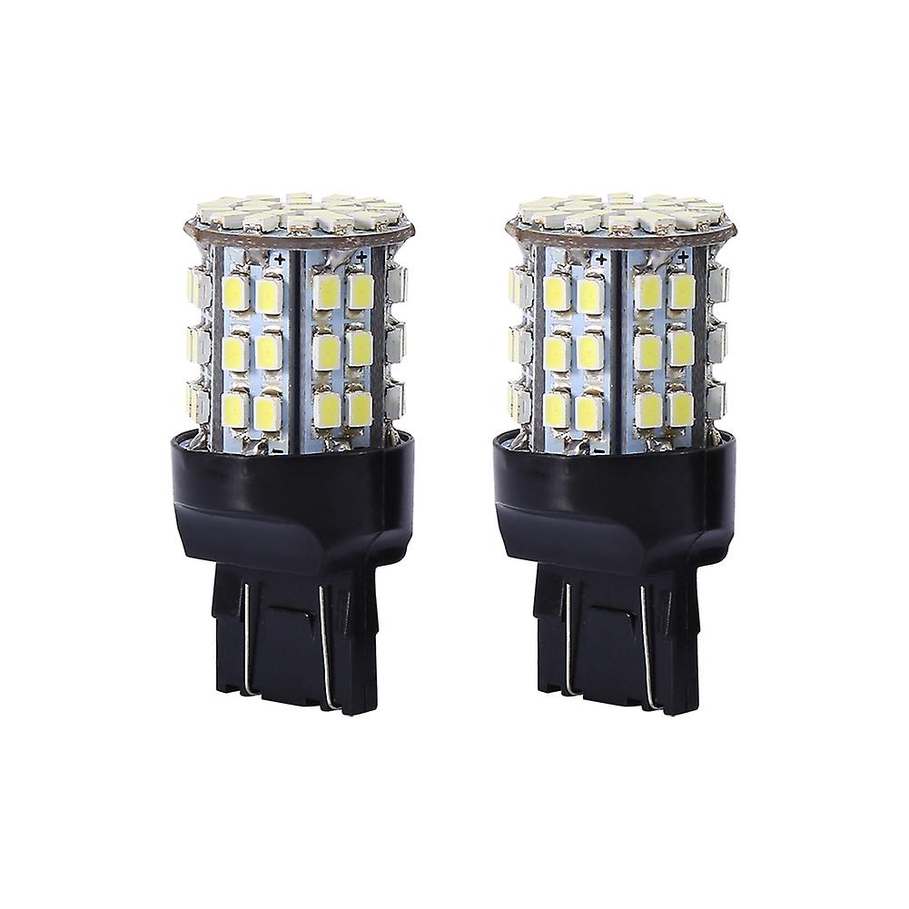 2pcs 7443 64-smd White 6000k Reverse Brake Stop Tail Led Bulb Light Lamp Bulbs