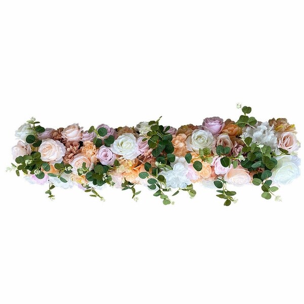 100cm Artificial Silk Flower Row Panel Garland