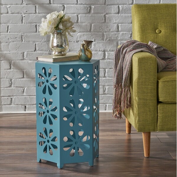 Blue Iron Lightweight and Stylish Outdoor End Table 22