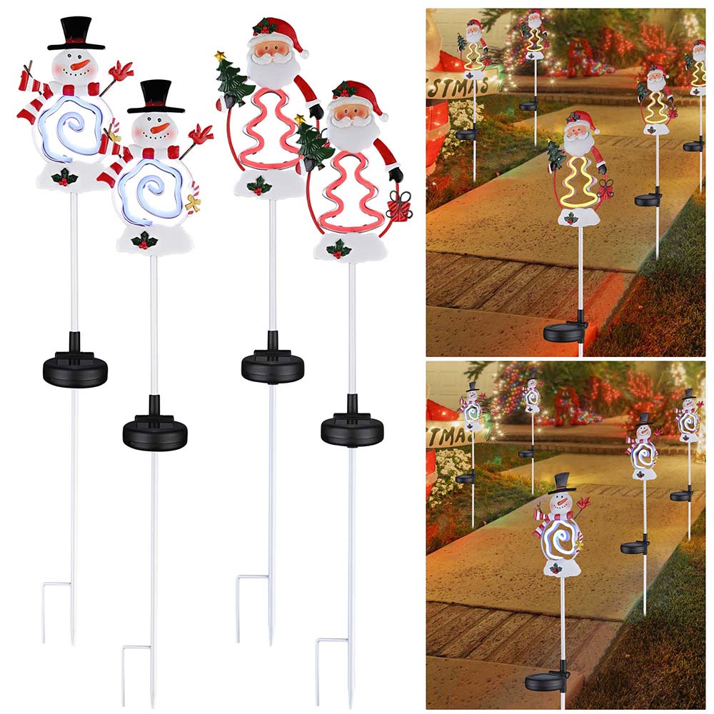 Yescom Solar Garden Lights Xmas Stake Lights (Santa Snowman Optional)