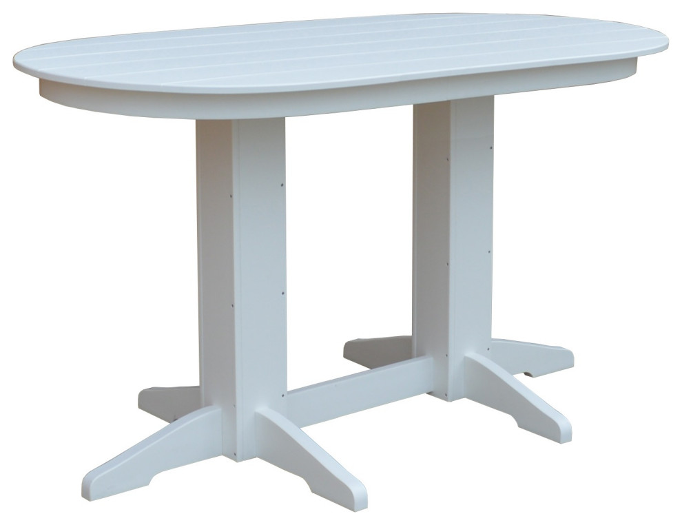 Poly Lumber Oval Table   Contemporary   Outdoor Pub And Bistro Tables   by Furniture Barn USA  Houzz