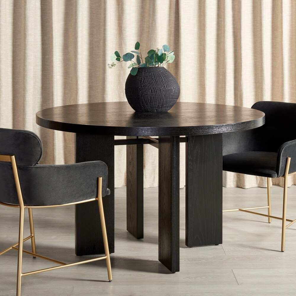 SAFAVIEH Couture Calamaria Round Wood Dining Table   47.75 IN W x 47.75 IN D x 30 IN H