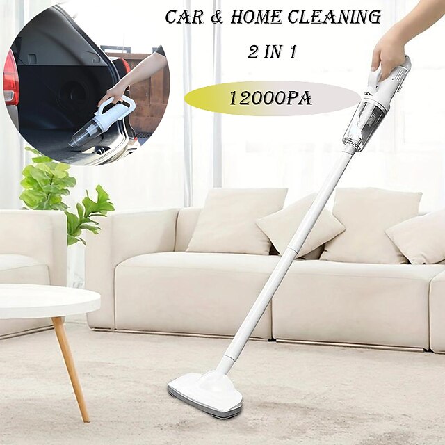 120W 12000pa Rechargeable Cordless Handheld Vacuum Cleaner - Portable LED Lighted & Perfect for Car & Home Cleaning!