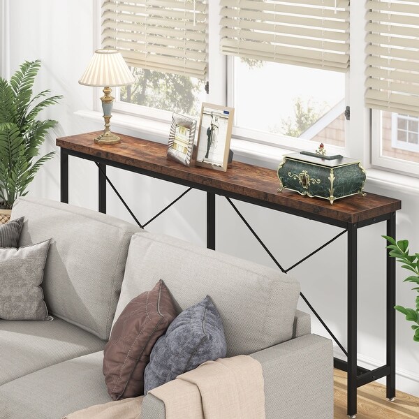 Narrow Entryway Table，Long Console Sofa Table for Living Room