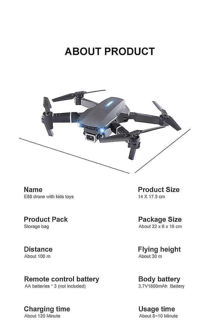 Hd Rc Camera Drone (black)