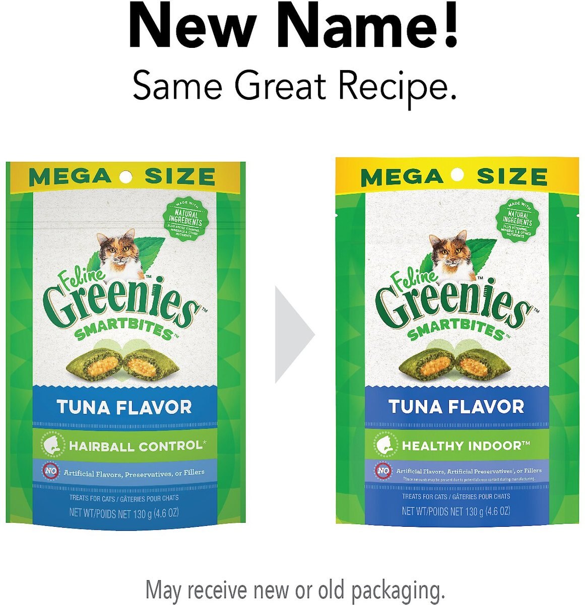 Greenies Feline SmartBites Healthy Indoor Natural Tuna Flavor Soft and Crunchy Adult Cat Treats