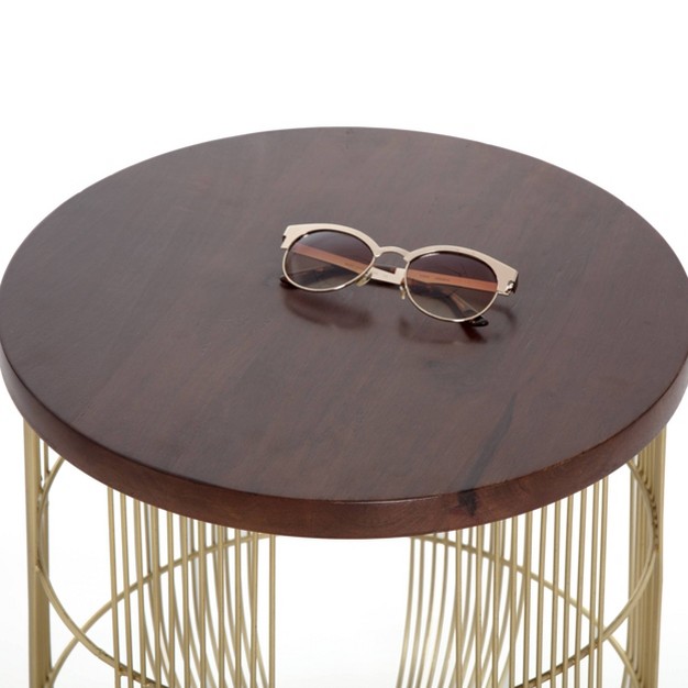 Maxwell Metal Side Table Gold Finch