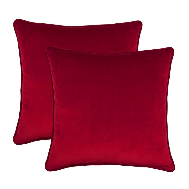 Sherry Kline Glendon Velvet Corded Edge pillow  zippered with Polyester Insert (Set of 2) 20\