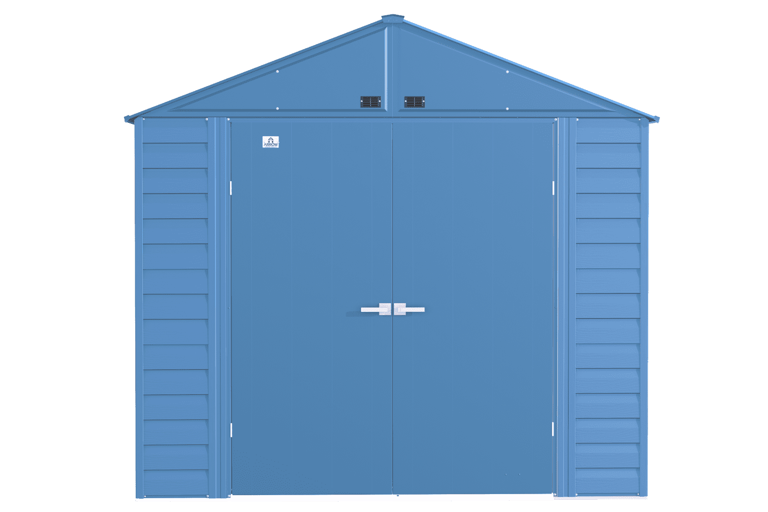 Arrow Select Steel Storage Shed, 8x6 ft, Peak Roof, Blue Grey