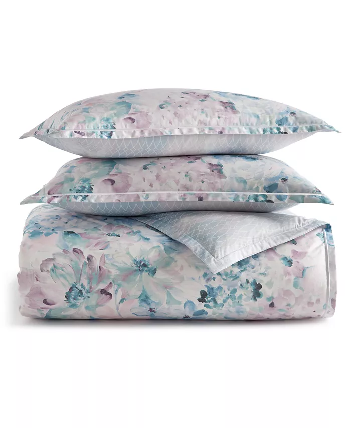 Hotel Collection CLOSEOUT! Primavera Floral 3-Pc. Duvet Cover Set， Full Queen，