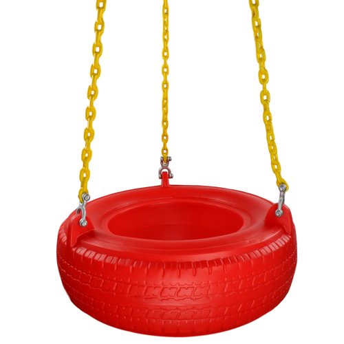 Swing Set Stuff Inc. Plastic Tire Swing with Coated Chain (Pink)