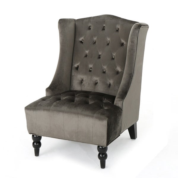 Toddman High-Back Velvet Club Chair by Christopher Knight Home