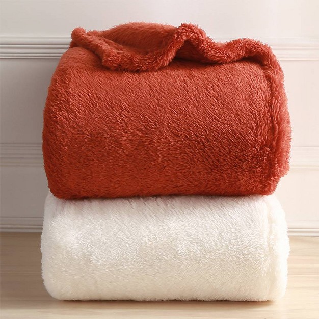 2pk 300 Recycled Fluffie Throw Blanket Delicate Marble Red Berkshire Blanket amp Home Co