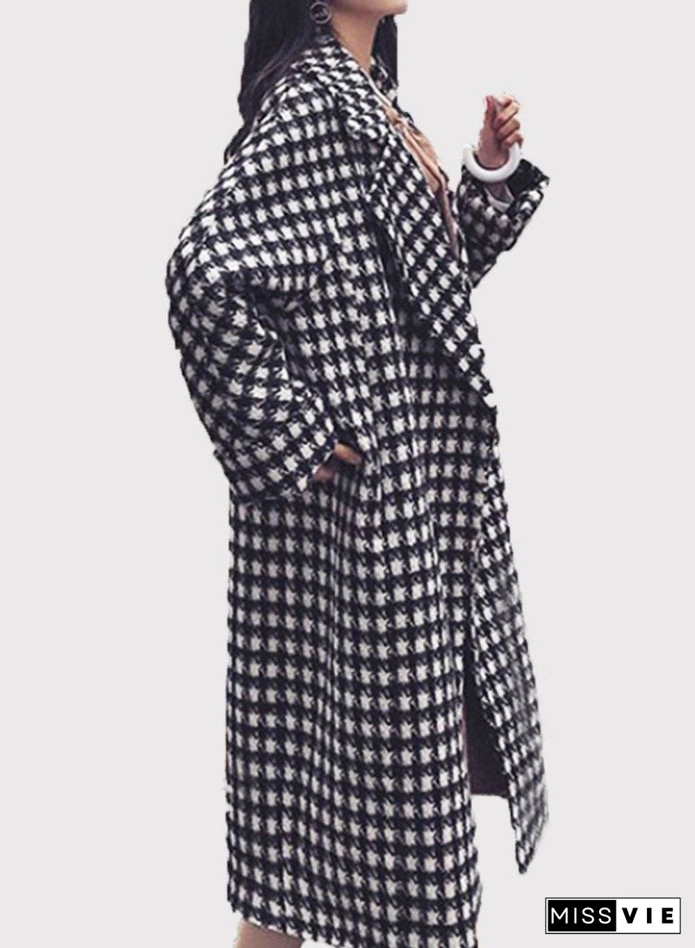 Hounds tooth Woolen Coat