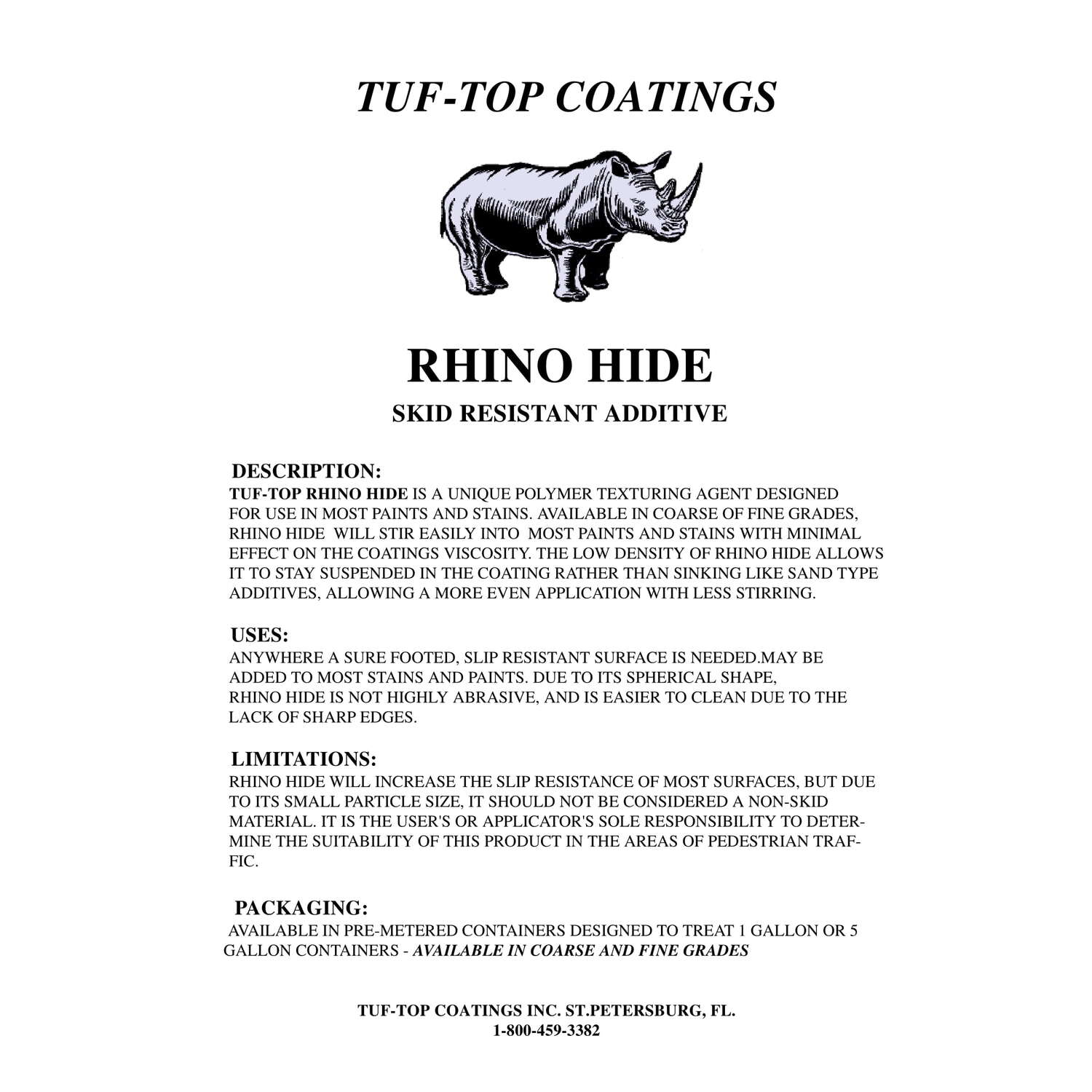 Rhino Hide Indoor and Outdoor Clear Anti-Skid Additive 90 gm