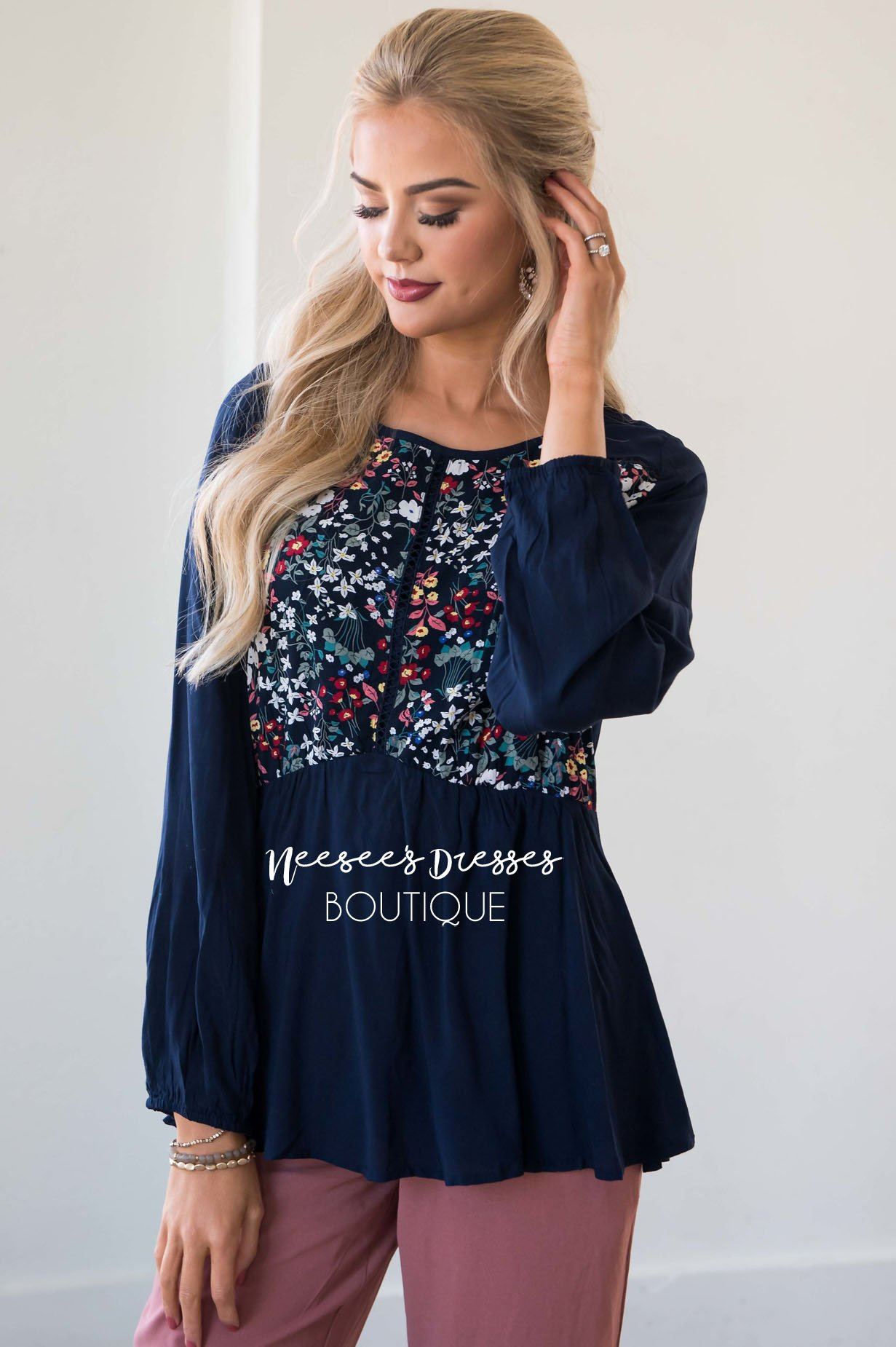 One Wish Floral Frenzy Peplum Top