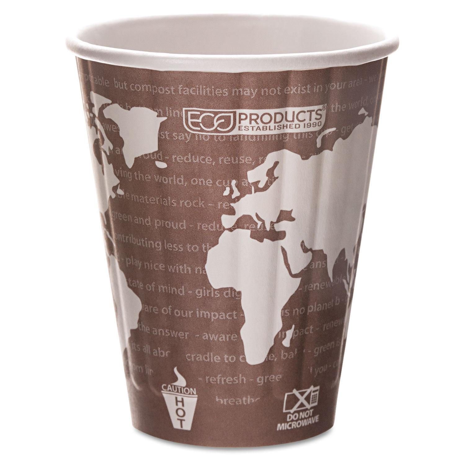 World Art Renewable and Compostable Insulated Hot Cups by Eco-Productsandreg; ECOEPBNHC8WD